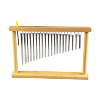 20 Tone Bar Chimes Accurate Tuning 20-Bar Chime Set Polished Smooth Tubes Percussion Chimes with Stand for Band Accompaniment