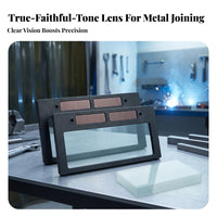 2 Pieces Liquid-Crystal Auto-Darkening Joining Lens Solar Cell Authentic-Color Joining Lens Black Frame Industrial Safety Gear Rectangular