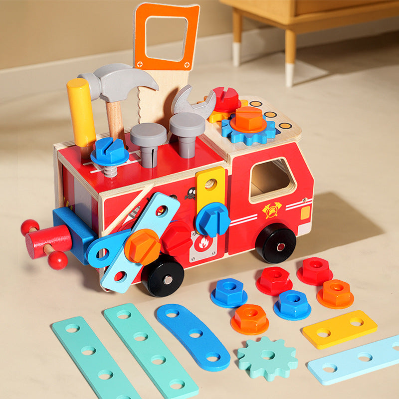 Wooden Tool Car Disassembly and Assembly Toy Set for Kids