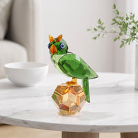 Owl Figurine Crystalfaceted Avian Figure Decor Faceted Ornament for Collectors, Modern Decor Aficionados, Desk, Bookshelf, Living Room