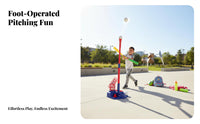Improves Hand-Eye Coordination Kids Baseball Pitching Machine Indoor Outdoor Play Automatic Ball Launcher Safe Materials for Beginners, Park