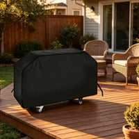 Grill Cover with Drawstring Weatherproof Barbecue Cover with Ties Weather-Resistant for Backyard, Patio