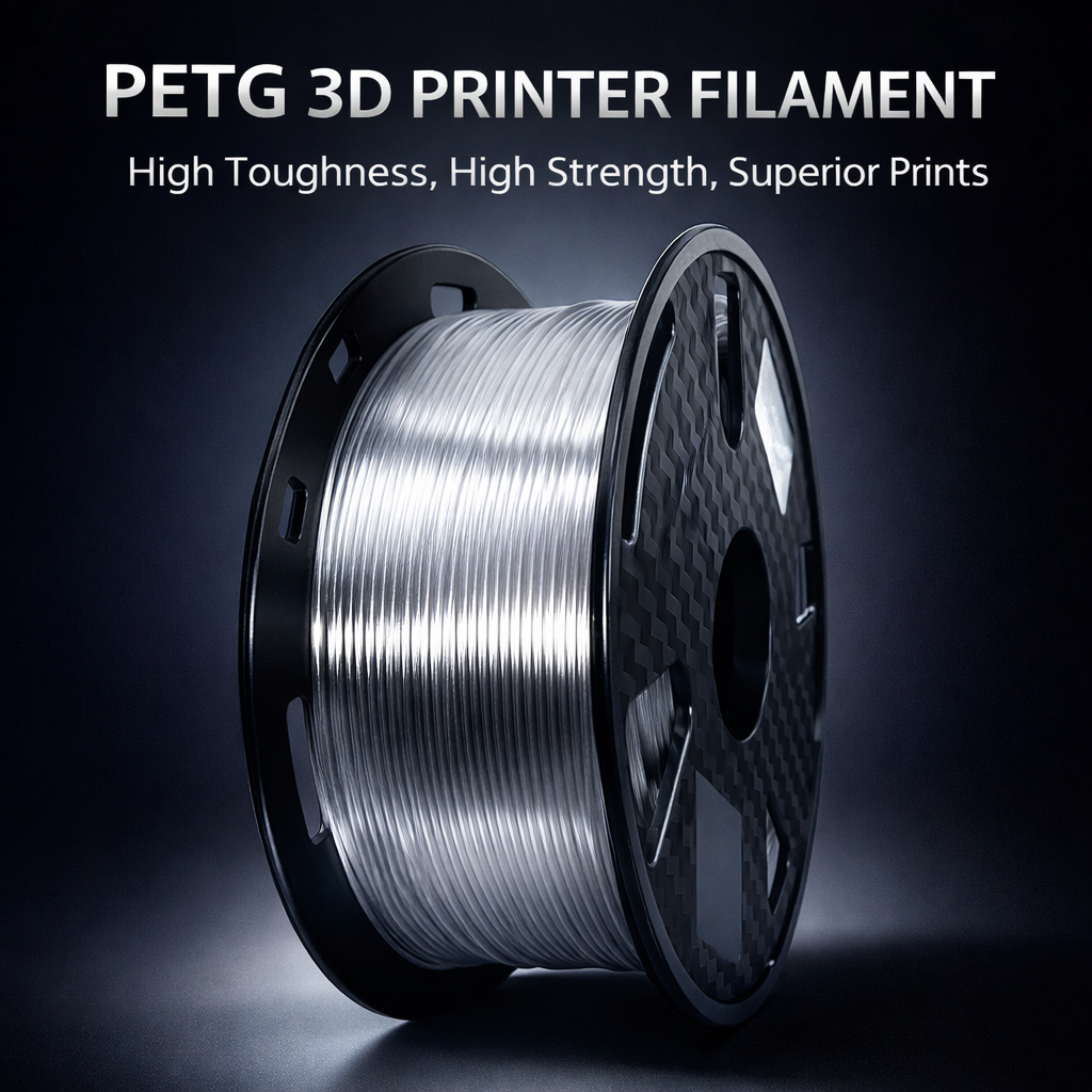 PETG 3D Printer Filament 1.75mm, High Strength Toughness Spool 1kg for Makers, Prototyping Pen Compatible Fused Deposition Modeling