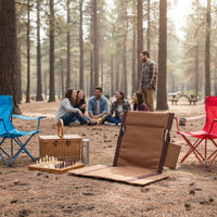Lightweight Folding Camping Chair Compact Camping Chair with Backrest Cushioned Furniture Collapsible for Campers, Anglers, Picnics