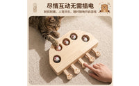 Cut-out Holes Wooden Pet Play Board Light Wood Pet Pawing Toy Board