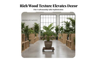 Square Wooden Plant Stand with Wheels Versatile Square Planter Trolley Sturdy Duty Plant Wheeled Base Anti for Patio