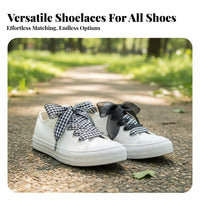 8 Pieces Cute Design Wide Ribbon Shoelaces Fashionable Wide Satin Shoelaces Soft and Silky Texture for Women, Girls, Casual Wear, Streetwear