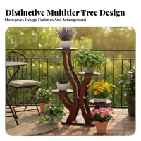 Nordic design Multi-Tiered Plant Stand Space-Saving Multi-Level Planter Shelf Large Capacity Home Furnishing adaptable Use for Homeowners, Apartment Dwellers, Decorators, Living Room, Balcony, Indoor, Bedroom