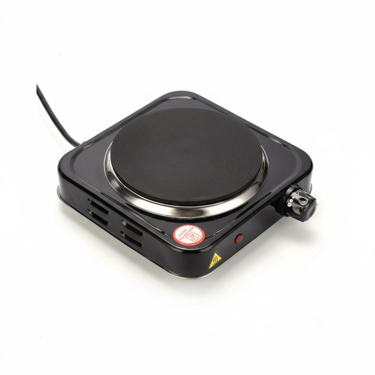 1000W High Power Single Coil Burner Multi-Functional Portable Electric Hot Plate Compact Design Single Coil Electric Burner Even Heating for Students, Travelers, Dorm Room, Office, Travel