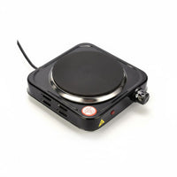 1000W High Power Single Coil Burner Multi-Functional Portable Electric Hot Plate Compact Design Single Coil Electric Burner Even Heating for Students, Travelers, Dorm Room, Office, Travel