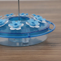 Leak-Resistant Hanging Bird Feeder Round Feeder with Ports Clear Translucent for Nature Lovers, Garden, Patio, Balcony