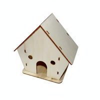 Paint Your Own Paintable Wooden Birdhouse Easy to Assemble DIY Birdhouse Kit Arts and Crafts for Outdoor, Yard