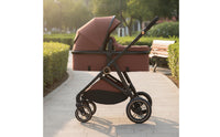Reversible Seat Foldable Newborn Pram Shock Absorption Convertible Baby Stroller Lightweight 7.8kg Reclining Baby Carriage for Toddlers