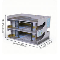 1:64 Parking Building Model Multi-Level Parking Garage Model Realistic Display Scene 3 layer for Collectors, Desk