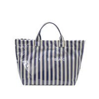 Waterproof Striped Tote Bag Easy to Clean Transparent Striped Handbag Lightweight Large Capacity Jelly Bag Versatile for Beach, Shopping, Travel