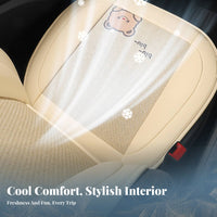 Soft Material Breathable Ice Silk Car Mat Moisture Wicking Ice Silk Seat Cushion Easy to Install Cooling Car Seat Pad Anti-Slip Design for Commuters, Passengers, Young Adults, Hot Weather, Long Driving, Daily Commute, Truck