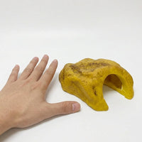 Realistic Stone Grain Reptile Hide and Turtle Basking Perch, Resin Rock Hideout for Reptiles, Stable Habitat Decor with Drainage Holes, 1pc
