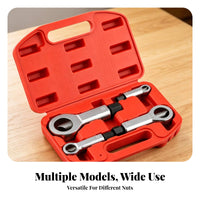 4 Pieces Metal Nut Splitter Set Red Case Rusted Nut Removal Tool Set Threaded Long Handle