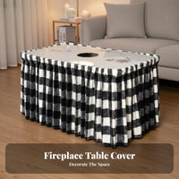 Soft and Comfortable Heated Table Cover Long-Lasting Heat Retention Mahjong Table Surround Anti-Pilling for Families, Adults, Winter, Dining