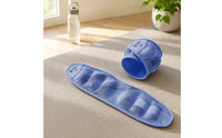 Blue Adjustable Weighted Cuffs Patterned Cuffed Weight Set Hook-and-Loop Weighted Ankle Cuffs Padded