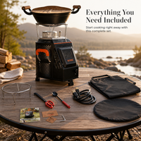 Outdoor Portable Wood Burning Stove with Gasification Technology for Camping and Patio