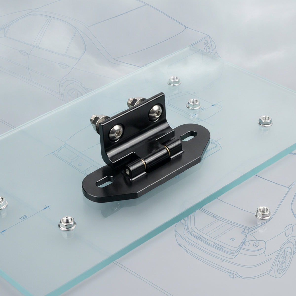 2 Pieces Bolt-on Rear Hatch Hinge Replacement Car Hatch Hinge OEM Fit Auto Part More Sturdy for DIY Mechanics