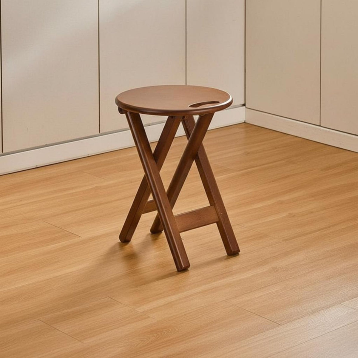 Portable Foldable Round Stool Space-Saving Backless Travel Stool Lightweight foldable Seat Sturdy Construction for Children, externaldoor lovers, Camping, Hiking, Fishing, Parties
