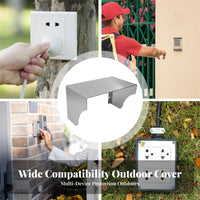 Entry Chime Rain Cover Rainproof Access Control Keypad Protector Waterproof Stainless Steel Keypad Protector for Garden, Patio