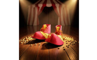 Dotted Clown Shoes Orange Ties Red Clown Shoes Black Sole Costume Item Cotton