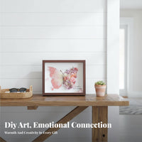 DIY Fluttering Outline Box Creative Gift Dried Botanical Butterfly Frame Handmade Glittering Crystal Flower Crafting Set for Girlfriend, Crafters