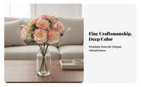 Artificial Flower Bouquet Long 7-Head Faux Bunch Realistic Silk Flower Arrangement for Office Decor, Hotel Lobby