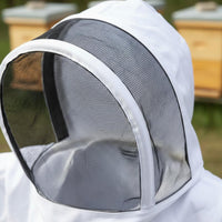 Overall Garment Full-Body Suit with Hood Elastic Bee Suit with Head Netting for Children, Young People, Backyard Hives, Farms