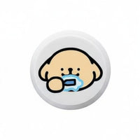 Cute Puppy Design Cartoon Dog Overflow Stopper Anti-Odor Overflow Hole Plug Easy Installation for Homeowners, Washroom, Powder Room, Kitchen