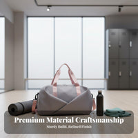 Shoe Compartment Gym Bag Water Gym Bag with Shoe Compartment Multifunctional for Swimmers, Journeyers, Swimming, Weekend Trips, Airport