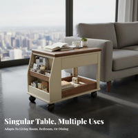 3-Tier foldable Utility cart Easy Mobility Mobile End Table for Living Room