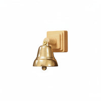 Minimalist Door Bell Vintage-Style Door Chime Decorative Bell with Wooden Base Compact for Shopkeepers