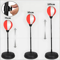 Weighted Base Children's Freestanding Speed Bag Stress Relief Kids Striking Bag Stand Develops Hand-Eye Coordination Freestanding Speed Ball Fast Rebound Mechanism for Beginners, Boys, Toddlers, Indoor, Home Gym, Playroom