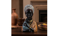 African Mother and Child Statue Ethnic Mother Holding Child Statue Tribal