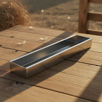Chicken Feed Trough Easy to Clean Poultry Feeding Trough Rust-Resistant Rectangular Avian Feeder for Farm Yard