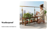 Multi-Layer Design Tiered Flower Shelf Anti Tiered Plant Shelf Stepped Structure Garden Furniture Multipurpose for Gardeners, Home Decorators, Homeowners, Outdoor, Balcony, Indoor, Living Room