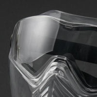 Single-Piece Full-Face Mask Elastic Strap Safety Face Visor Black Frame Dust Mask Visor Lightweight for Dusty Work Environments