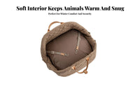 Warm Soft-Sided Pet Travel Carrier Large Capacity Soft Sided Pet Tote 2-in-1 Design for Cat Owners, Travelers, Outings, Road Trips, Backseat