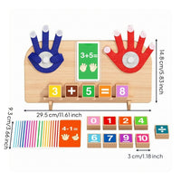 Hands-on Wooden Math Learning Board Detachable Addition Subtraction Board Natural Wood Colorful for Children, Kids