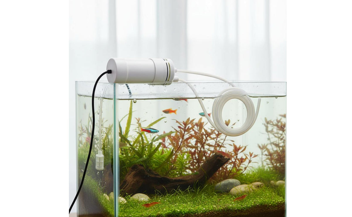 Multi-Functional Electric Aquarium Water Changer Single-Button Operation Aquatic Aquarium Gravel Vacuum Powerful Engine for Beginners