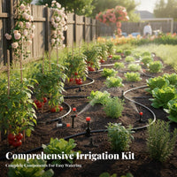 167 Pieces Water Saving Garden Watering System Adjustable Nozzles Micro Sprinkler System Universal Faucet Connection for Greenhouse, Balcony