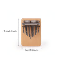 Solid-Wood Mini Kalimba 9-Key Kalimba Beginner-Friendly Thumb Piano with Lanyard Palm Size for Beginners, Classroom
