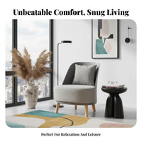 Upholstered Contoured Seat Comfortable Seating Accent Chair High-Density Foam Padding Versatile Placement for Bedroom