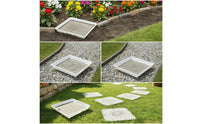 6 Pieces Stepping Stone Tray DIY Stepping Stone Tray Reusable Cement Casting for Homeowners, Gardeners, Garden Path, Patio Walkway, Backyard