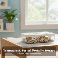 Transparent Sorting Case with Compartments Multi-Functional for Craft Room, Kids