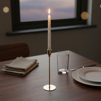 Metal Candlestick European Candlestick Holder Elegant Crafted Metal Candle Stand Candlelight Dinner, Restaurant Decor